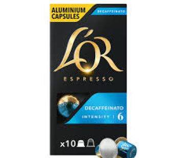 Café L’Or Espresso – Décaféiné – Intensité 6 – 10 capsules