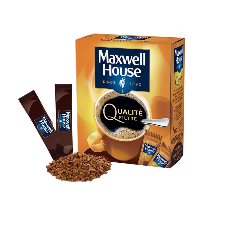 Café soluble Maxwell House - Qualité Filtre- 25 sticks - Courses Net