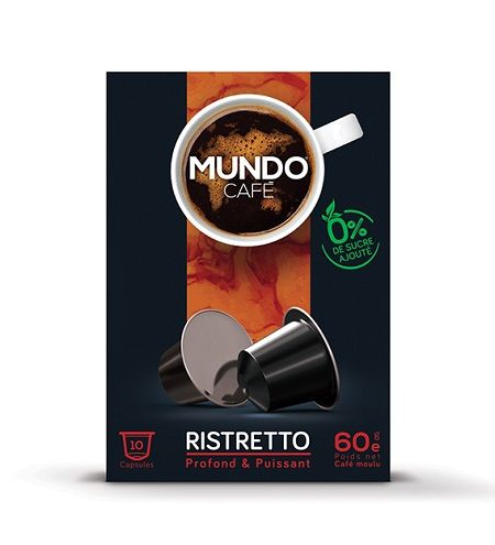 Café capsule Mundo Café - Ristretto - 10 capsules - Courses Net