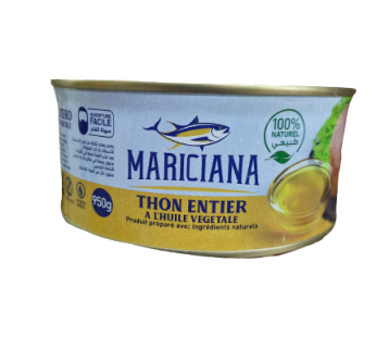 Thon entier à l’huile végétale Mariciana – 950g