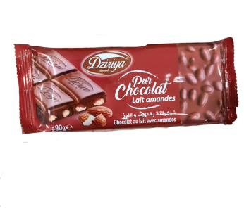 Chocolat Dziriya Pur Chocolat – lait amandes – 90g
