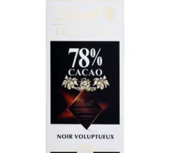 Chocolat noir Lindt  Excellence – Noir Voluptueux – 78% – 100g