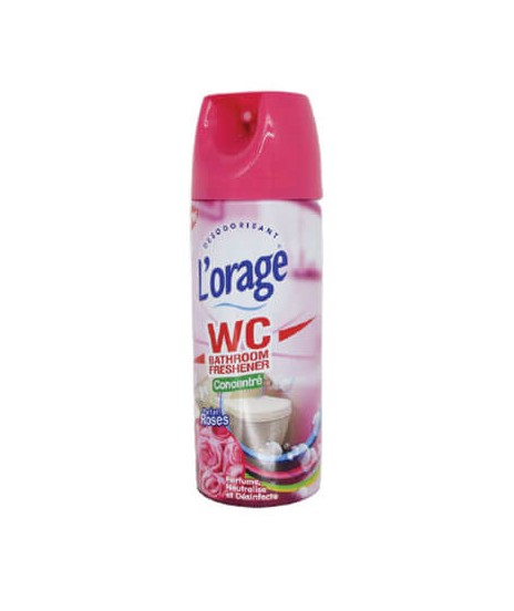 Désodorisant L'Orage WC - Parfum rose -400ml - Courses Net