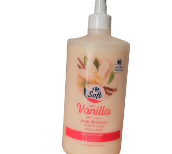 Crème de douche nourrissante – à l’extrait de Vanille – Carrefour Soft – à Pompe 750ml