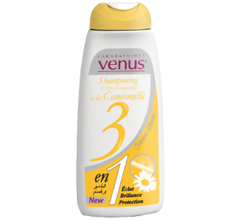 Shampooing Venus 3en1 à la camomille – Cheveux châtains – 245ml