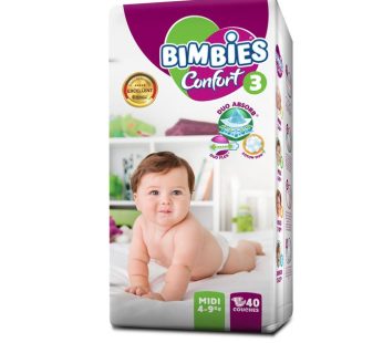 Couches bébé BIMBIES- CONFORT – N3 – 40pcs