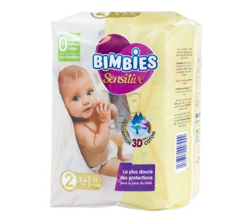 Couches bébé Bimbies Sensitive  – N2 – 11pcs