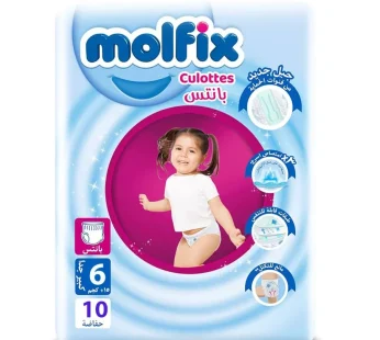 Couches culottes bébé Molfix Pants – N6 – 10pcs