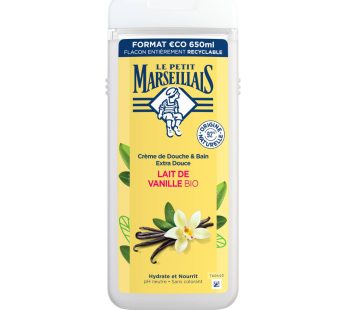 Crème de douche Le Petit Marsaillais – Lait de vanille Bio- 650ml