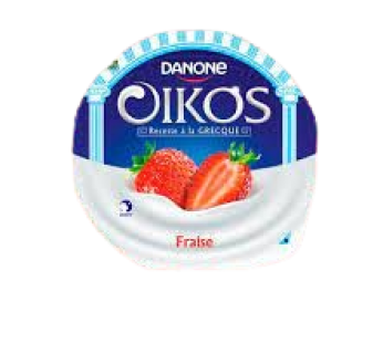 Yaourt Oikos – recette à la grecque – sur un colis de Fraise – 100g