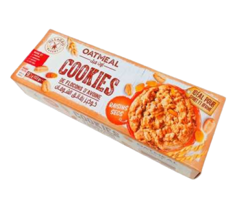 Cookies de flocons d’avoine OATMEAL- raisins secs – 153g
