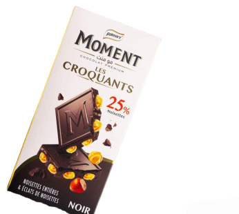 Chocolat Noir Moment – Les Croquants 25% Noisettes entières et éclats de noisettes –