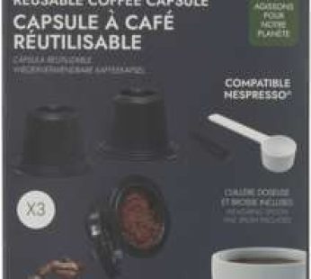 Capsules à café réutilisable – Cook Concept- Compatible Nespresso – 3pcs